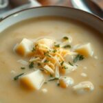 Creamy Cheddar Garlic Herb Potato Soup (The BEST)