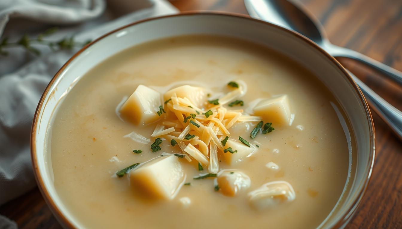 Creamy Cheddar Garlic Herb Potato Soup (The BEST)