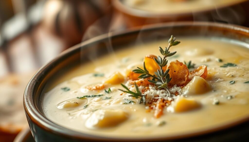 garlic herb potato soup variations