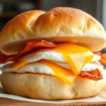 Cloud Bread Breakfast Sandwich
