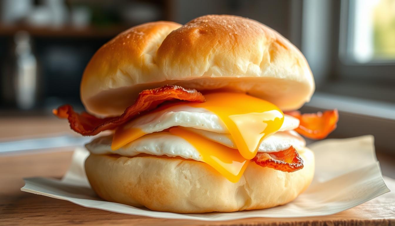 Cloud Bread Breakfast Sandwich