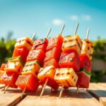 Halloumi & Watermelon Skewers