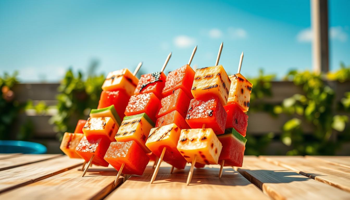 Halloumi & Watermelon Skewers