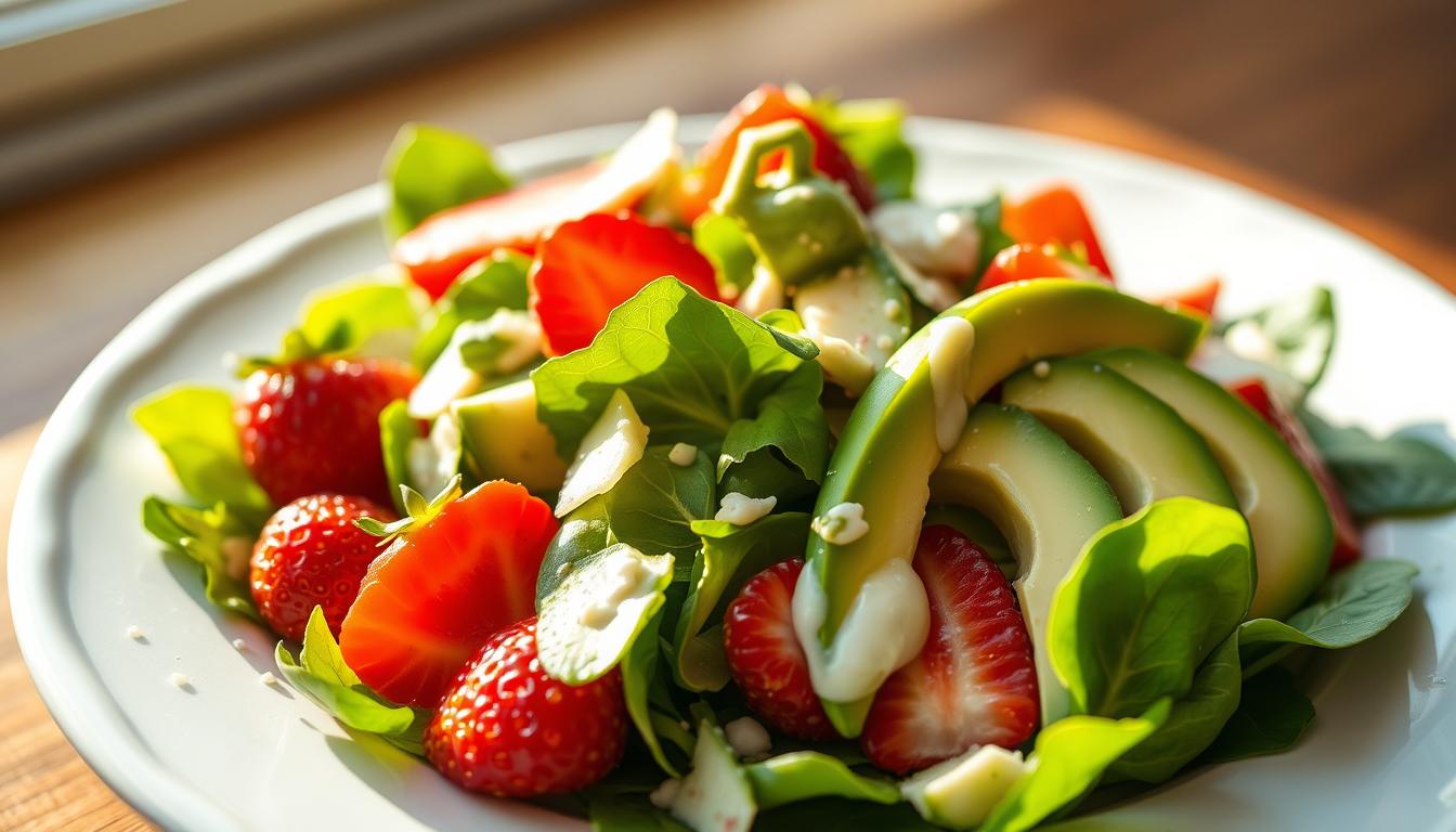 Strawberry Avocado Spinach Salad